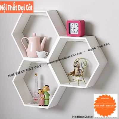 Kệ trang trí treo tường hình tổ ong KTT100