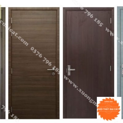 Cửa bằng gỗ MDF phủ melamine nhiều màu 