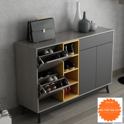 Tủ giày cánh lật kết hợp cánh mở TG120