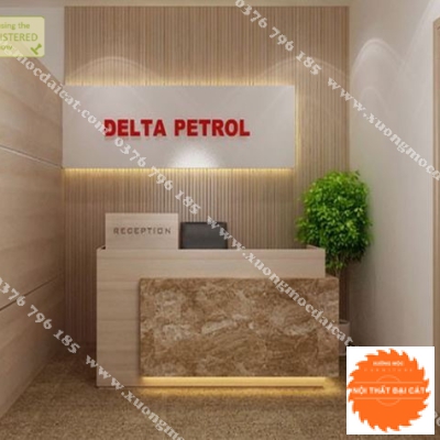 Vách logo cho quầy lễ tân MS0031