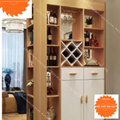 Tủ rượu đẹp - đa chức năng bằng gỗ TR041