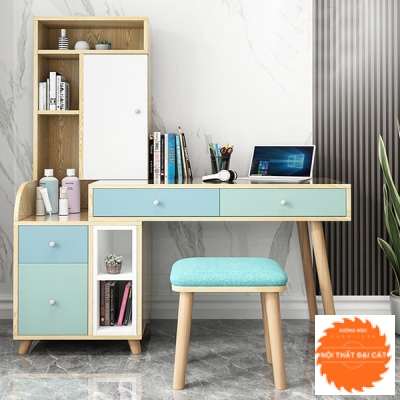 Bàn làm việc hiện đại tone xanh BLV069