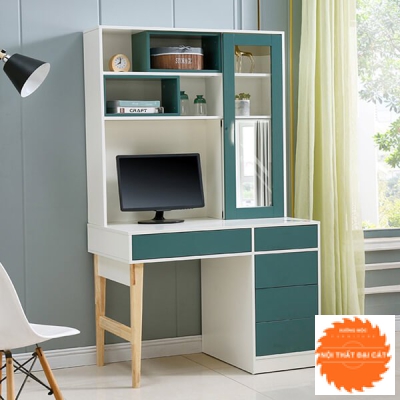 Bàn làm việc tại nhà hiện đại tone xanh BLV080