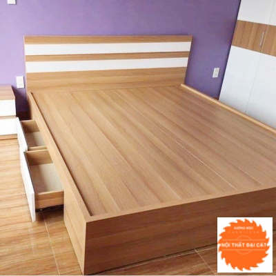 Giường ngủ thiết kế có 2 hộc kéo G002