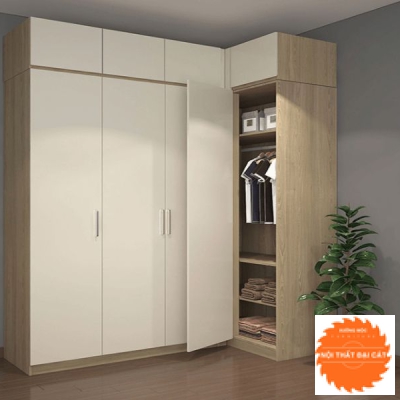 Tủ áo quần 4 cánh chữ L đẹp TA134