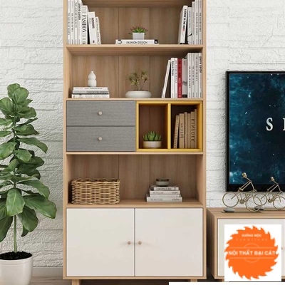 Kệ sách thiết kế hiện đại cho căn hộ KS083