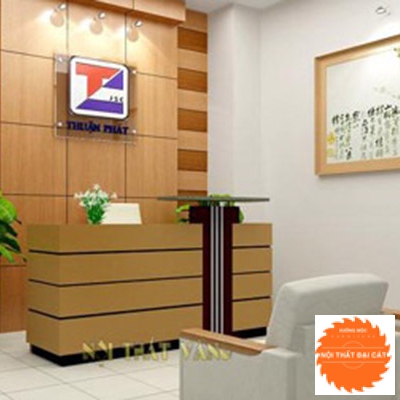Vách logo cho quầy lễ tân MS0022