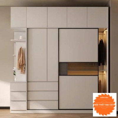 Tủ áo quần gỗ thiết kế đẹp TA489