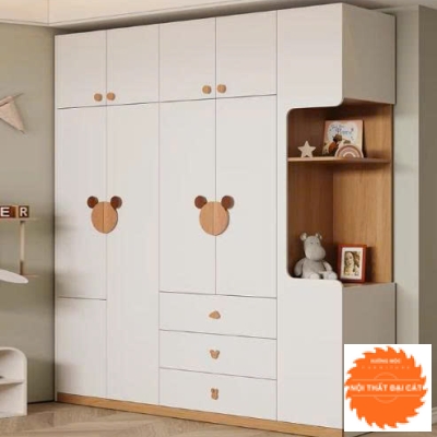 Tủ áo quần trẻ em bằng gỗ công nghiệp TTE072