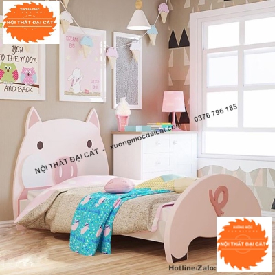 Giường ngủ cho bé hình heo hồng MS0013