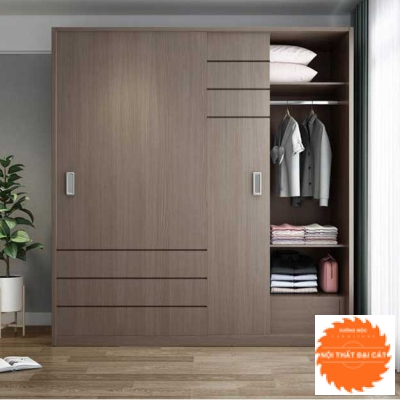Tủ áo quần cánh lùa kết hợp cánh mở TA163