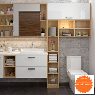 Tủ lavabo thiết kế tiện nghi cho phòng wc