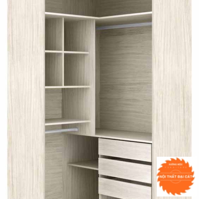 Tủ áo quần gỗ công nghiệp chữ L nhỏ TA140