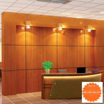 Vách logo cho quầy lễ tân MS0019