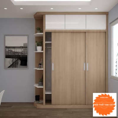 Tủ áo quần cửa lùa cho phòng ngủ TA023