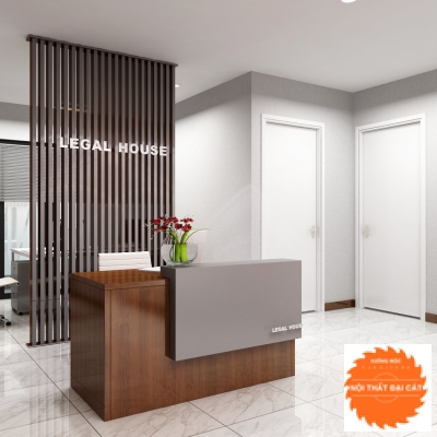 Quầy lễ tân thiết kế nhỏ gọn QLT001