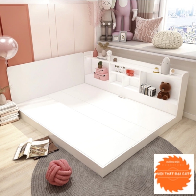 Giường cho bé kết hợp kệ sách
