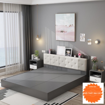 Giường ngủ gia đình màu xám chì G021
