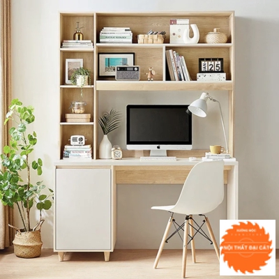 Bàn học kệ sách gỗ công nghiệp BH015