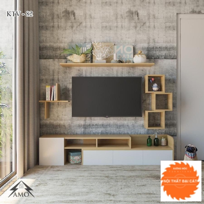 Kệ tivi kết hợp kệ trang trí KTV128