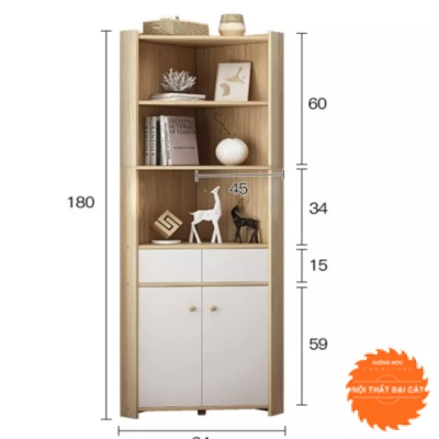 Kệ trang trí chữ V góc tường KTT004