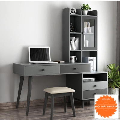 Bàn trang điểm kết hợp bàn làm việc phong cách Korea BTĐ021