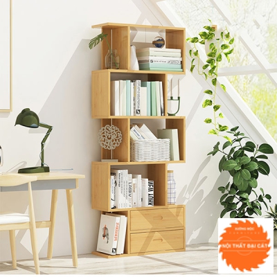 Kệ sách gỗ đứng theo hình chữ Z KS020