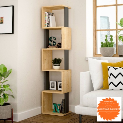 Kệ sách gỗ góc tường KS022
