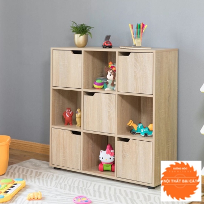 Kệ sách - kệ trang trí có hộc tủ KS034