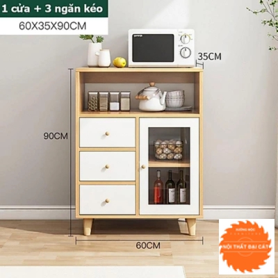 Tủ bếp nhỏ bằng gỗ TBN004