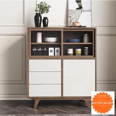 Tủ bếp nhỏ tông màu nâu TBN010