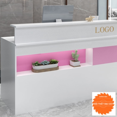 Quầy lễ tân gỗ nhỏ gọn QLT010