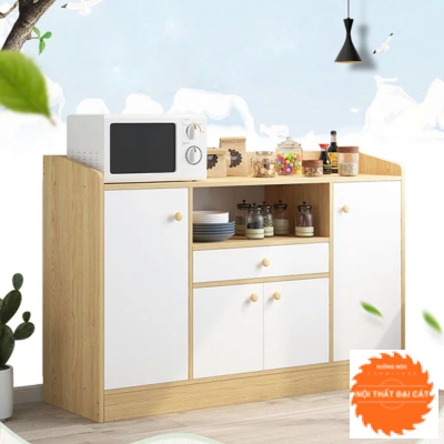 Tủ bếp gỗ công nghiệp màu trắng TBN030