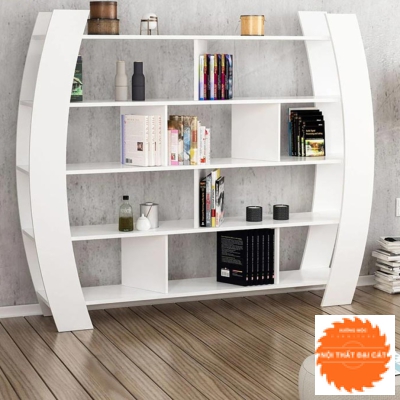 Kệ sách thiết kế hình cánh cung KS047