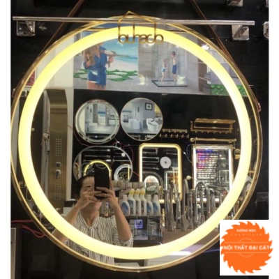 Gương đèn led mạ vàng