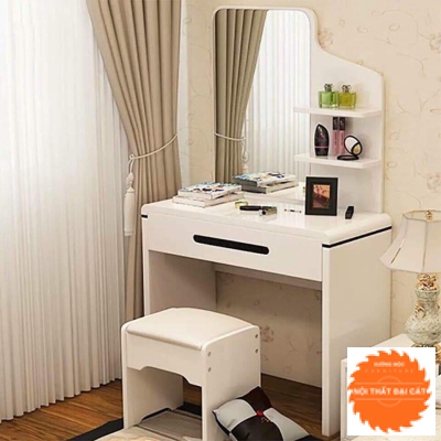 Bàn trang điểm bằng gỗ màu trắng BTĐ030