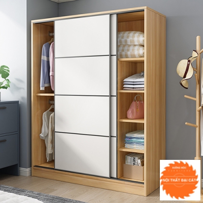 Tủ áo quần cửa lùa gỗ thiết kế đẹp TA054