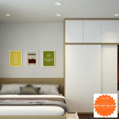 Tủ áo quần cửa lùa gỗ MDF đẹp TA056