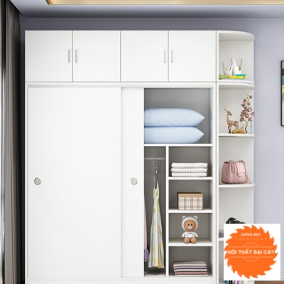 Tủ áo quần cửa lùa kèm kệ TA063