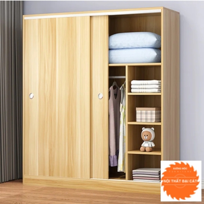 Tủ áo quần cửa lùa thiết kế hiện đại TA064