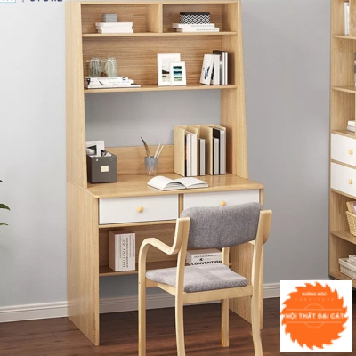 Bàn học đơn giản kèm kệ sách BH028