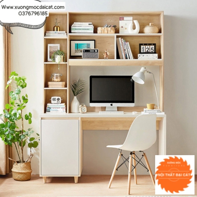Bàn học tập kết hợp kệ sách BH029