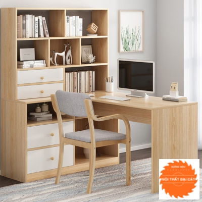 Bàn làm việc kết hợp tủ sách hiện đại BLV018