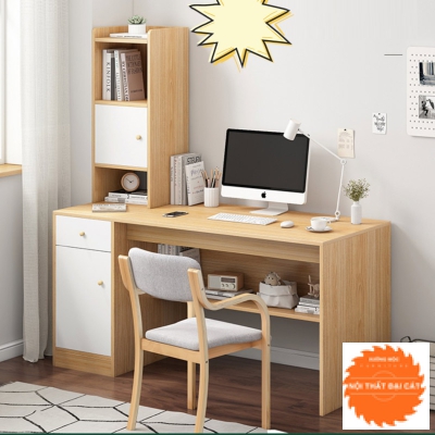 Bàn làm việc kệ sách gỗ BLV023