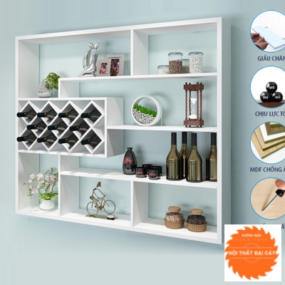 Kệ rượu treo tường thiết kế tiện lợi TR014