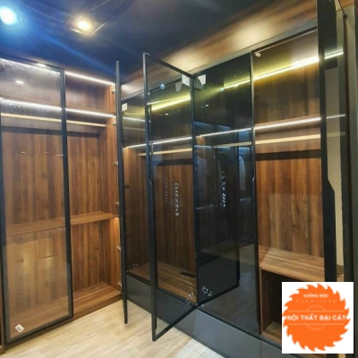 Tủ áo quần nhôm kính cường lực hiện đại TANK067