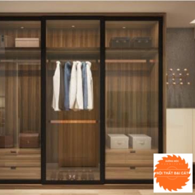 Tủ áo quần nhôm cánh kính cường lực TANK073