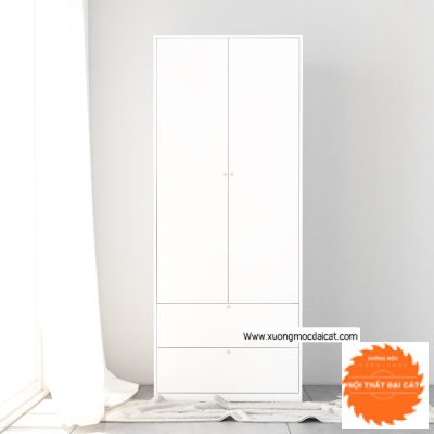Tủ áo quần màu trắng nhỏ gọn TA085