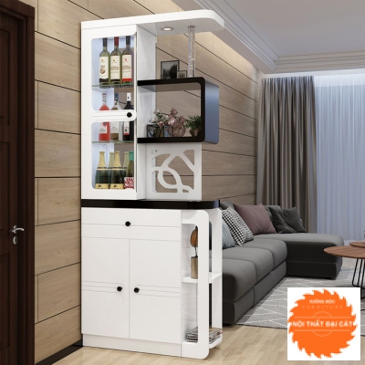 Tủ vách ngăn gỗ trắng đẹp VN005