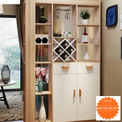 Tủ vách ngăn thiết kế đẹp bằng gỗ VN006